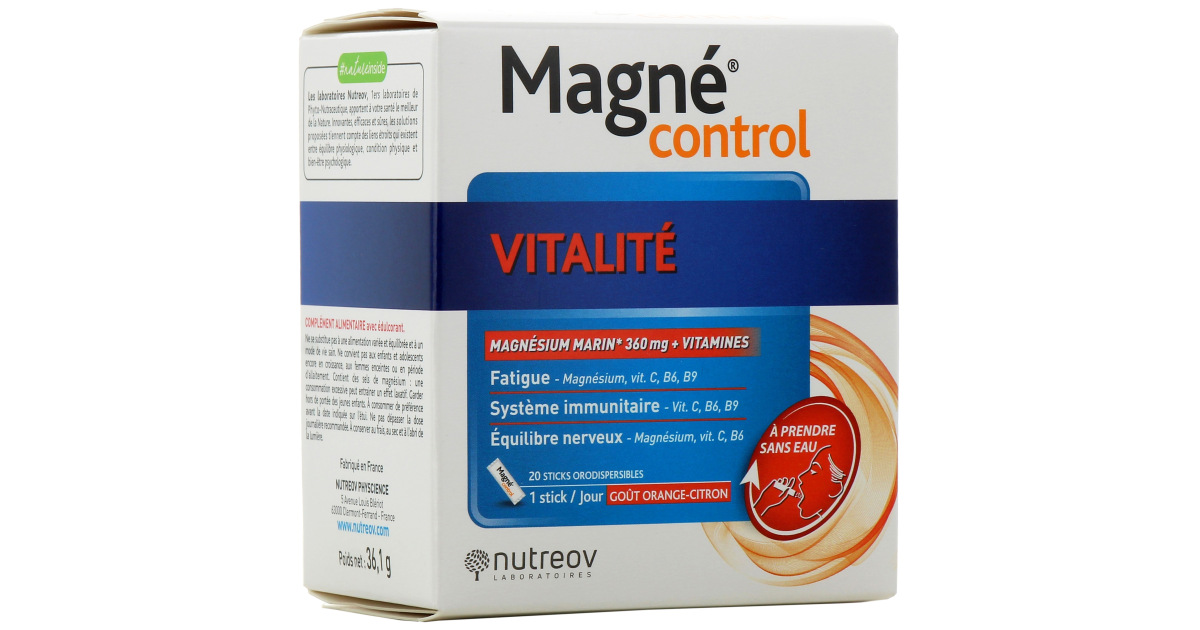 Nutreov Magné Control Vitalité : 4 sources de magnésium anti fatigue