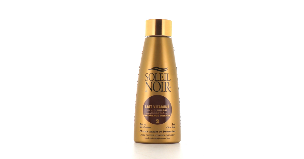 Soleil Noir Lait Vitaminé Après-Soleil Hydratant Prolongateur de Bronzage