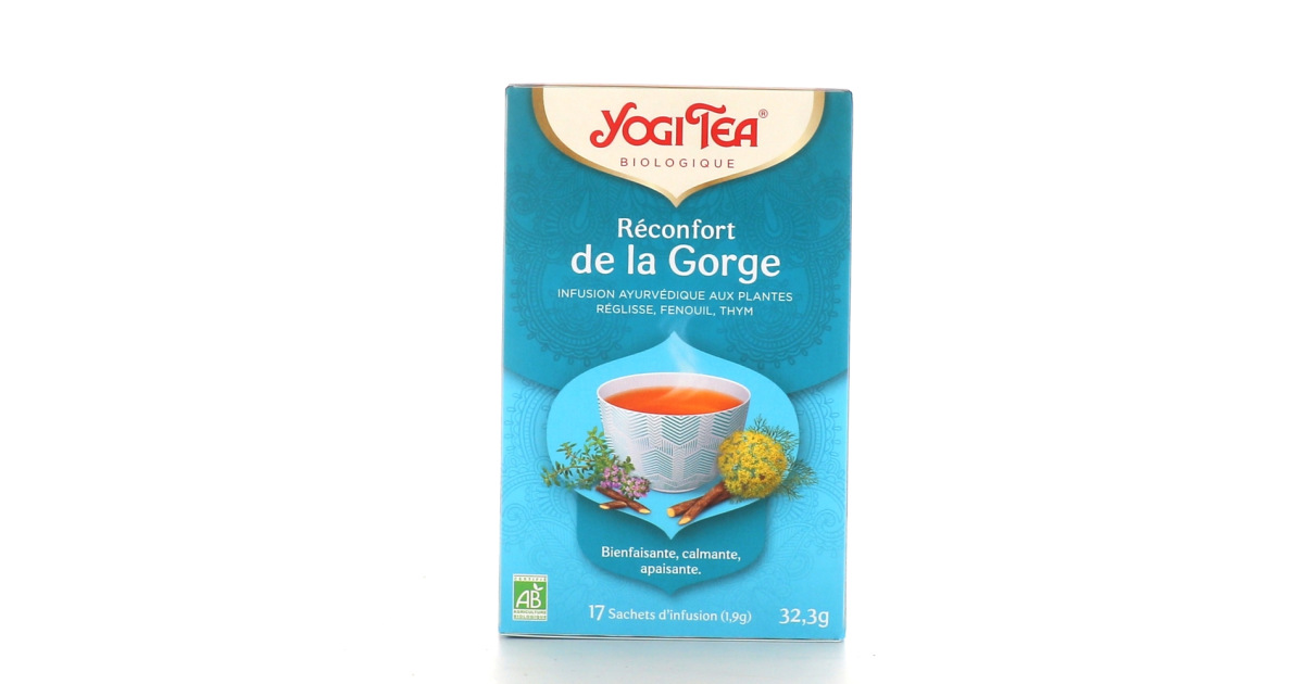 Infusion Réconfort Gorge Yogi Tea – Fenouil, églisse, Thym