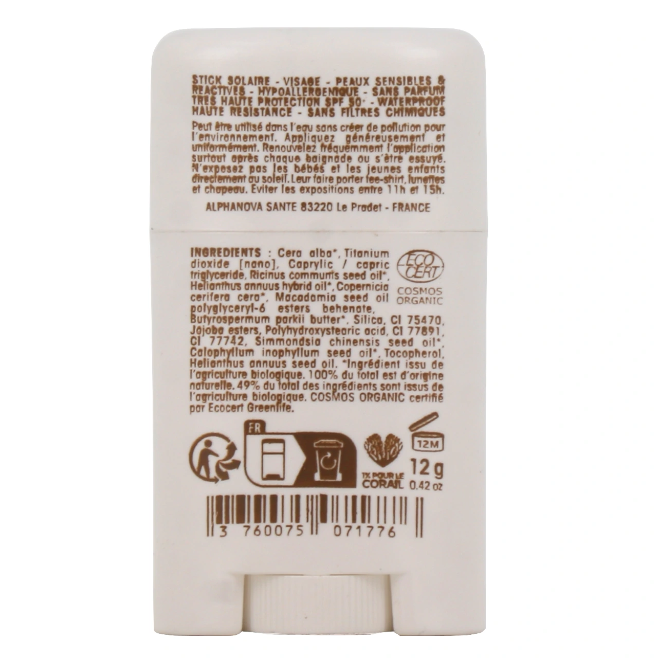 Alphanova Sun Stick Solaire Bio SPF 50+ - Vue 8