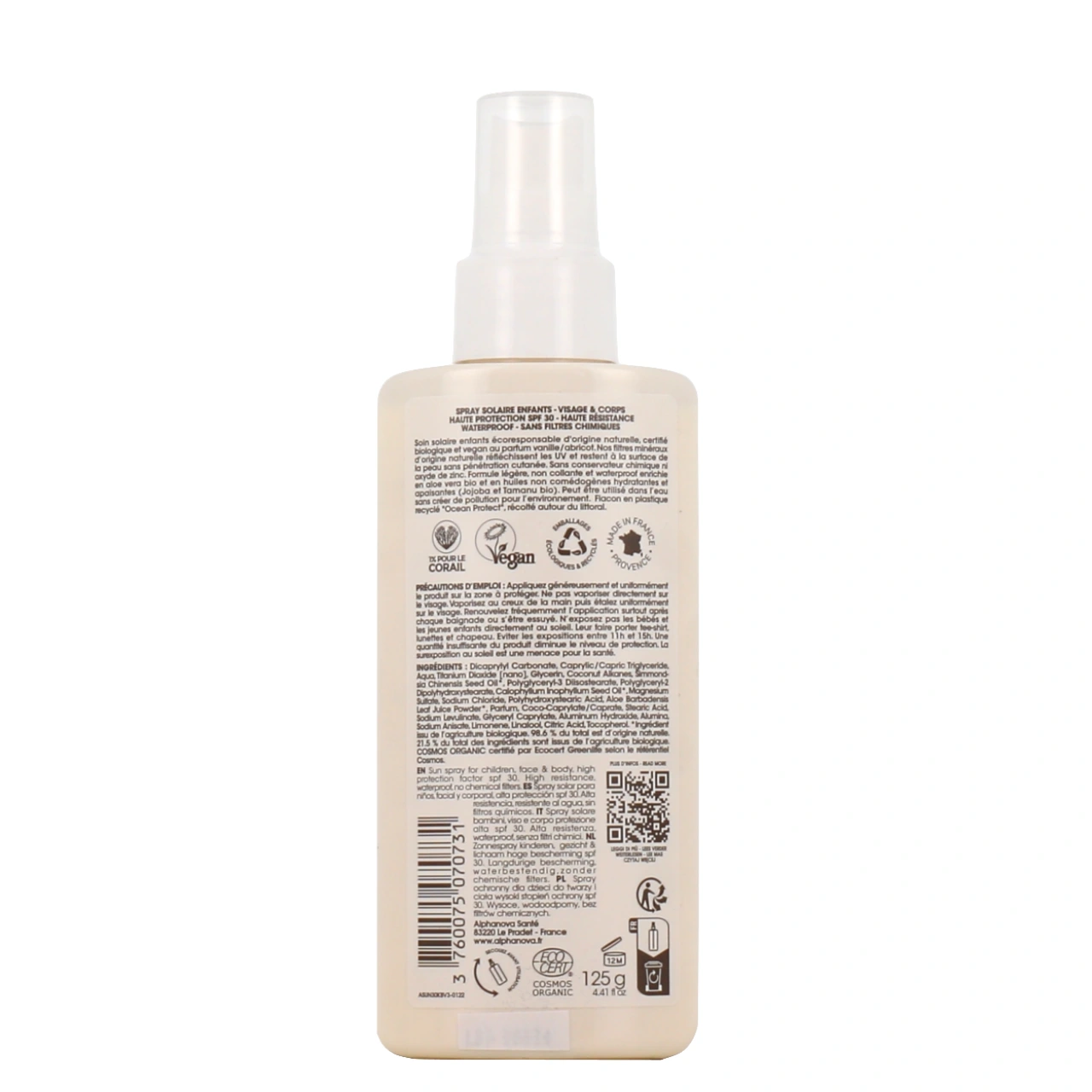 Alphanova Sun Kids Spray Solaire Bio Enfants SPF 30 - Vue 3