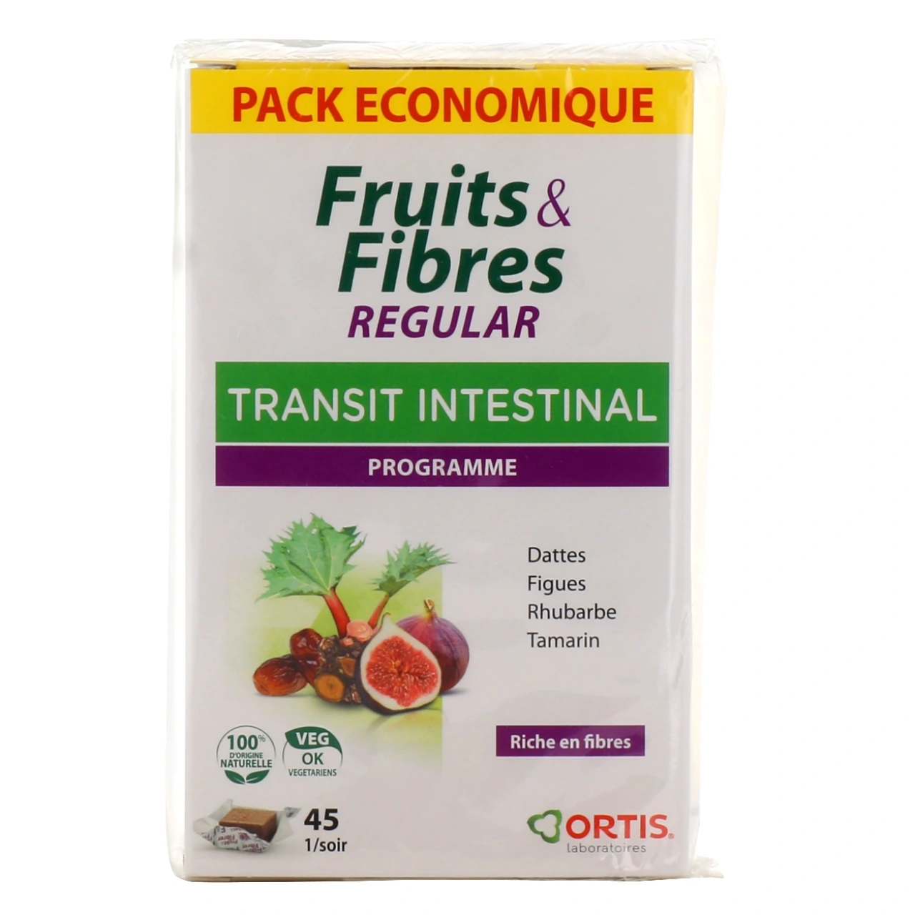 Ortis Fruits & Fibres Regular Transit Intestinal Cubes à Mâcher - Vue 5