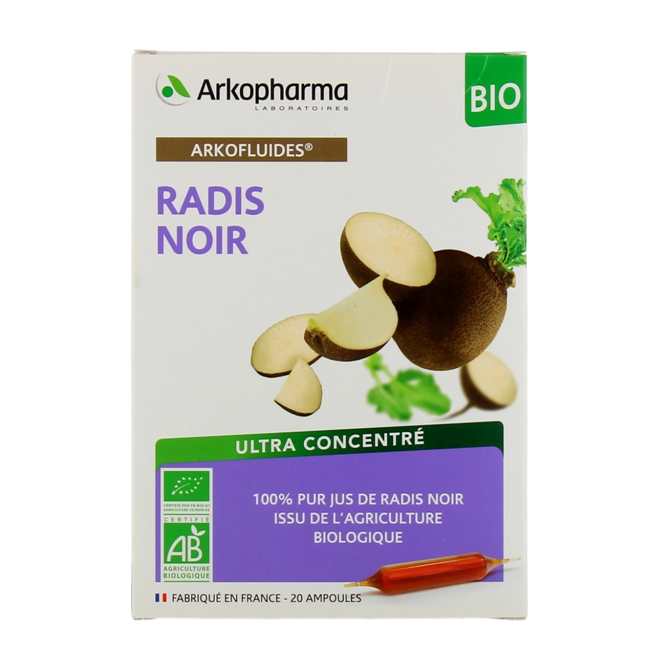Arkofluides Radis Noir BIO ampoules - Vue 5