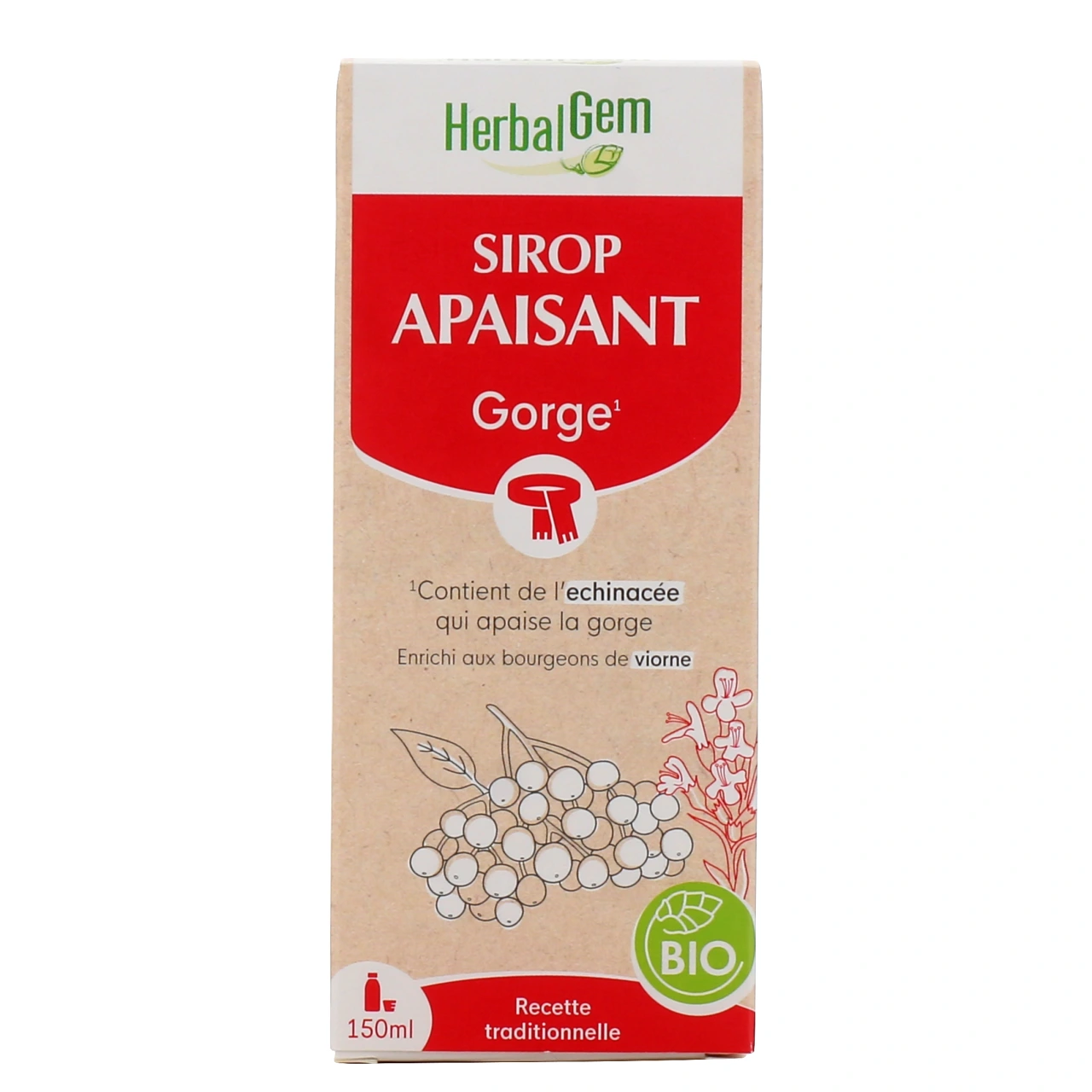 Herbalgem Sirop Refroidissements Gorge Bio - Vue 3