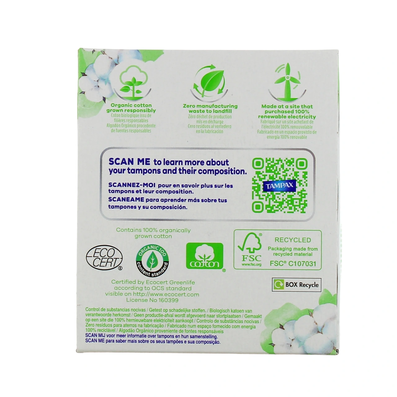 Tampax Compak Cotton Tampons Périodiques - Vue 3