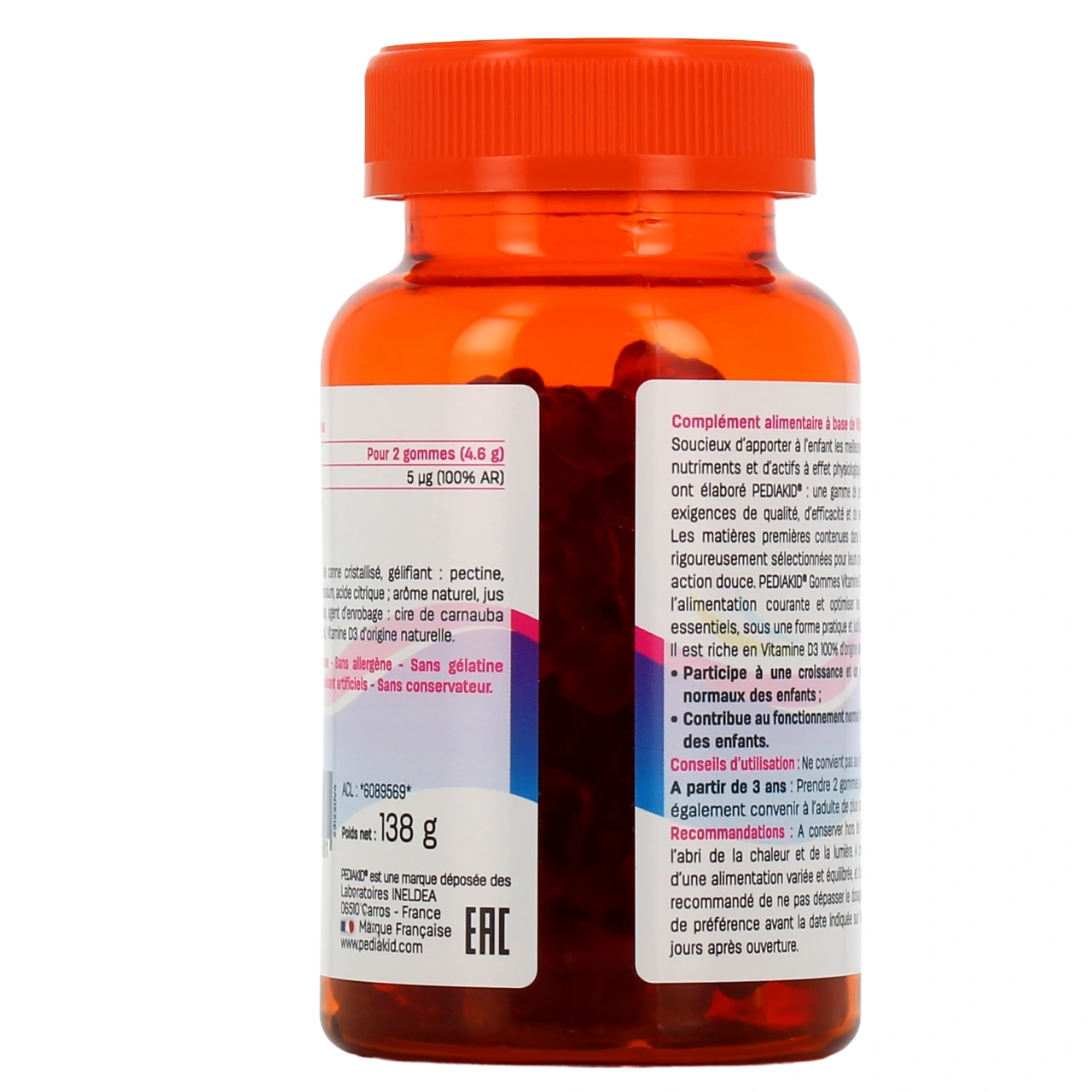 Pediakid Gommes Vitamine D3 - Vue 3