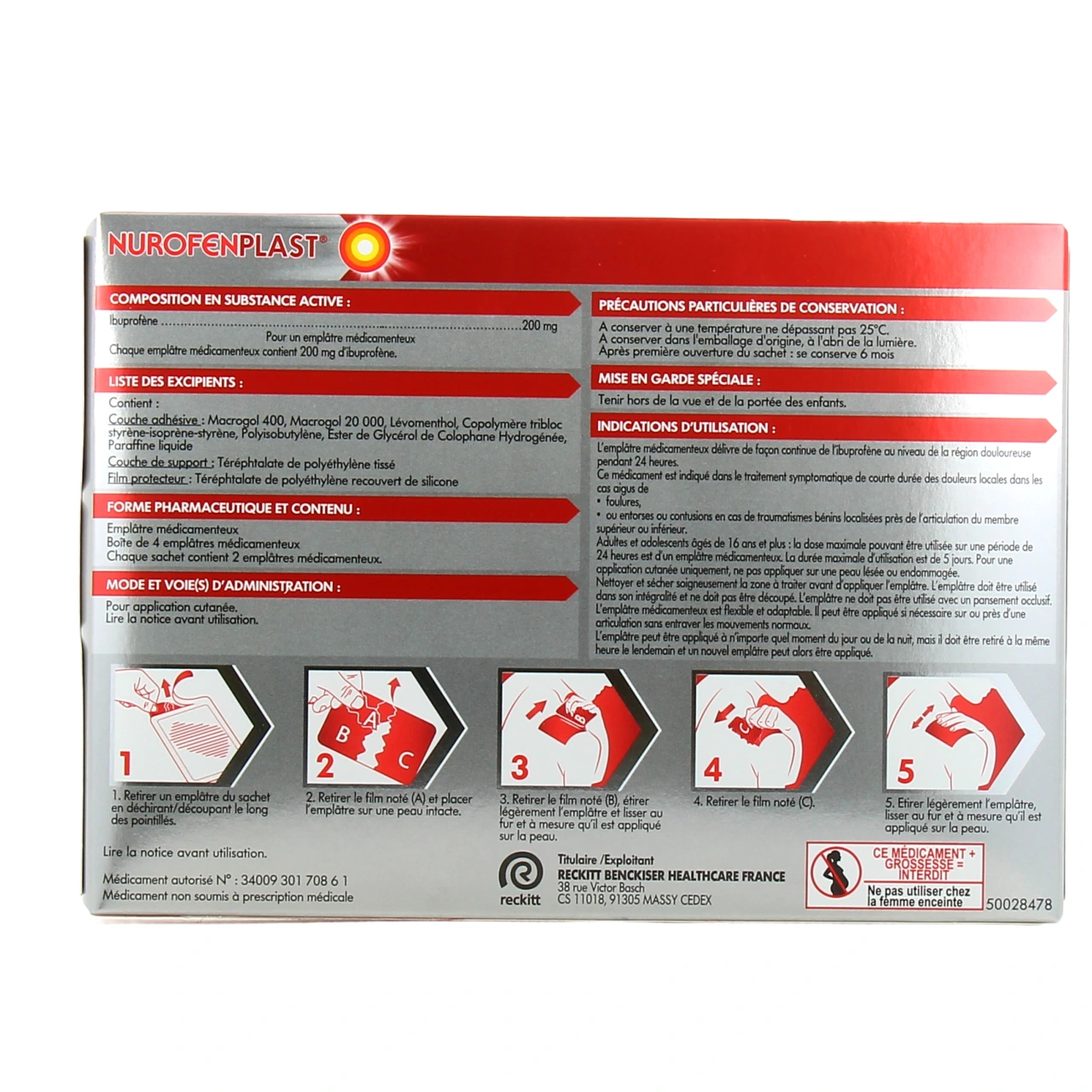 NurofenPlast Patch Anti-Douleur à l'Ibuprofène - Vue 3