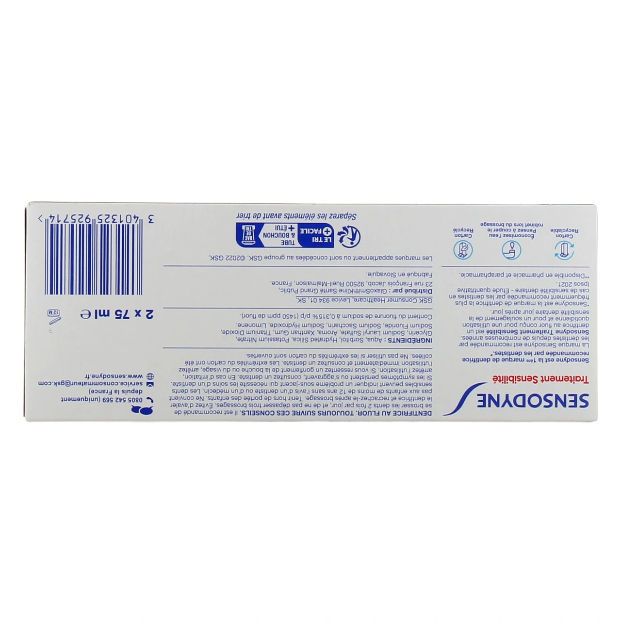 Sensodyne Dentifrice Traitement Sensibilité - Vue 6