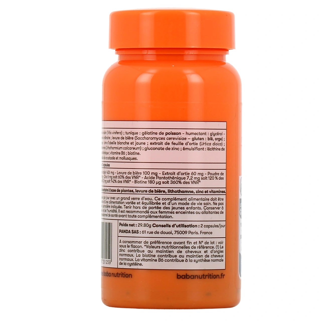 BABA Nutrition Cheveux & Ongles - Vue 3
