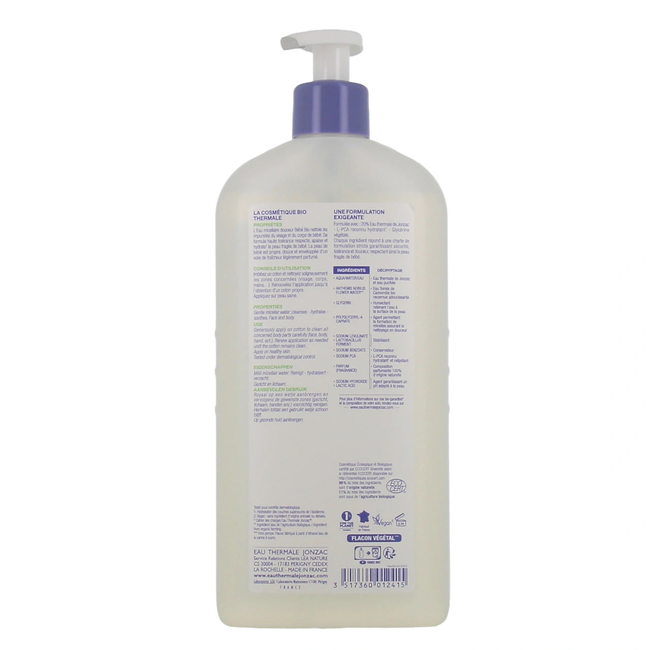 Jonzac Bébé Bio Eau Micellaire Douceur - Vue 3