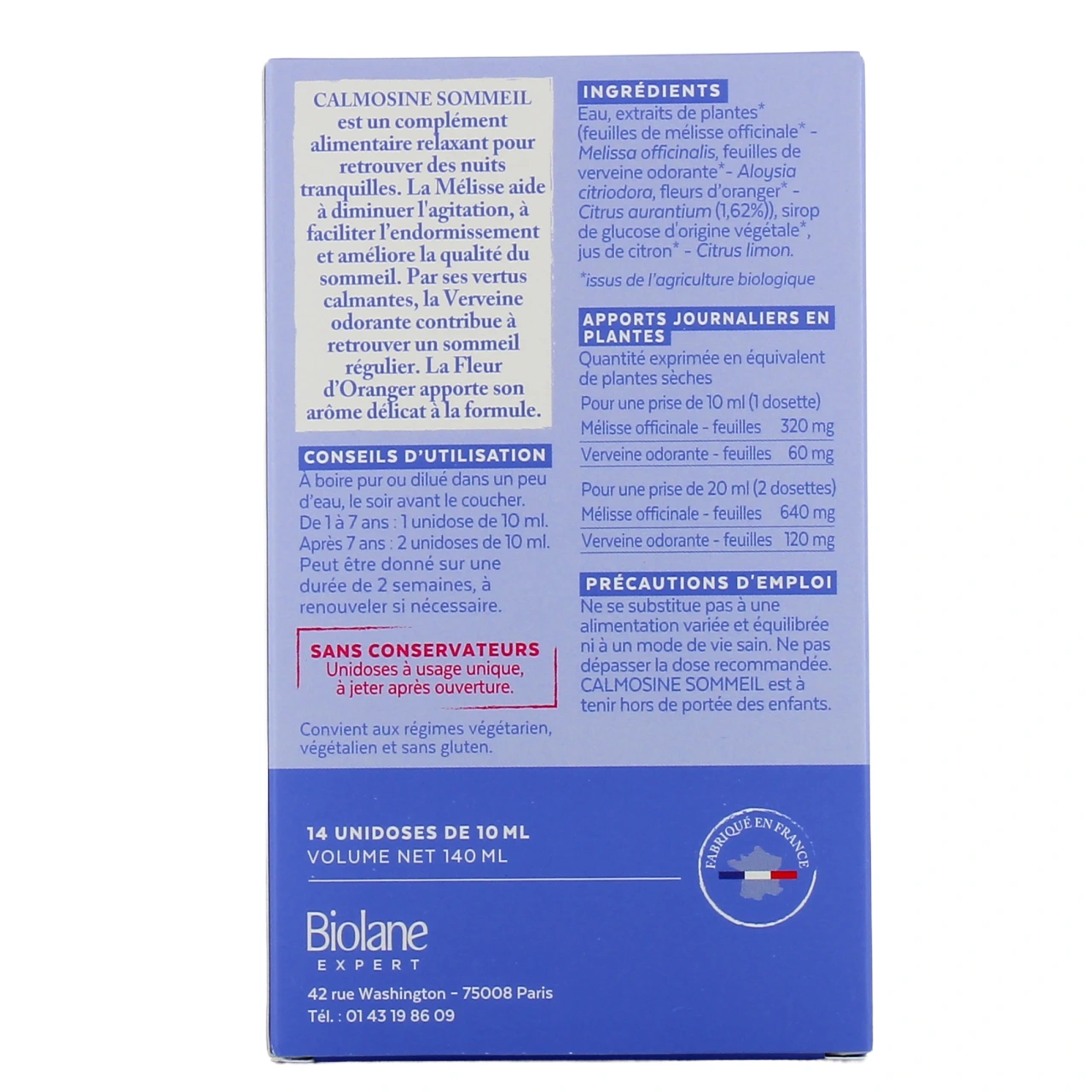 Calmosine Sommeil Bio - Vue 3