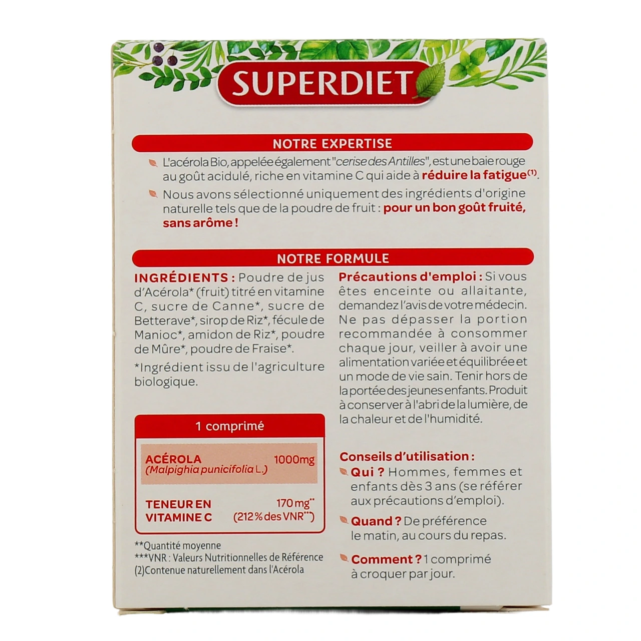 Super Diet Acérola 1000 Bio - Vue 3