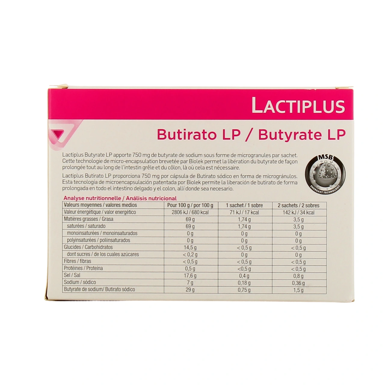 Pileje Lactiplus Butyrate LP - Vue 3