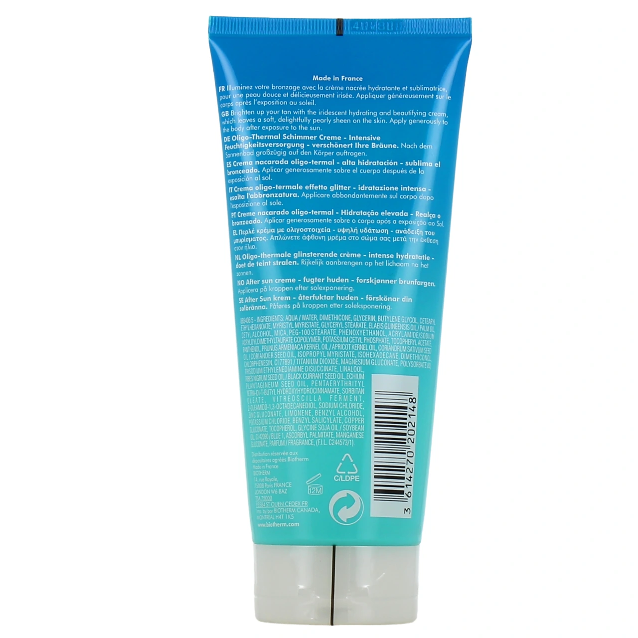 Biotherm After Sun Crème Nacrée Oligo-Thermale - Vue 3