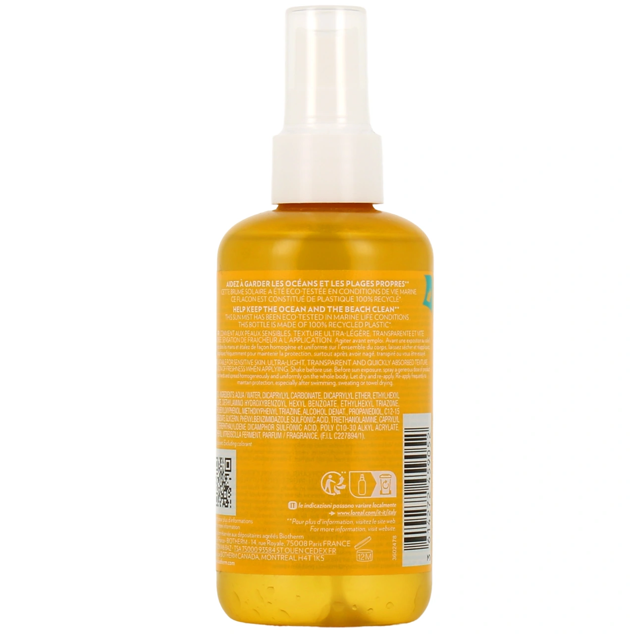 Biotherm Waterlover Brume Solaire SPF 30 - Vue 3