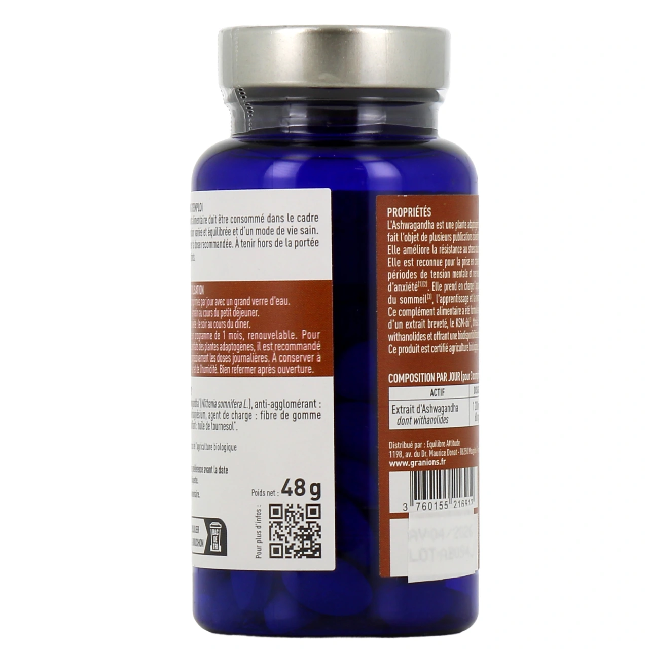 Granions Ashwagandha Bio 1200 mg - Vue 3