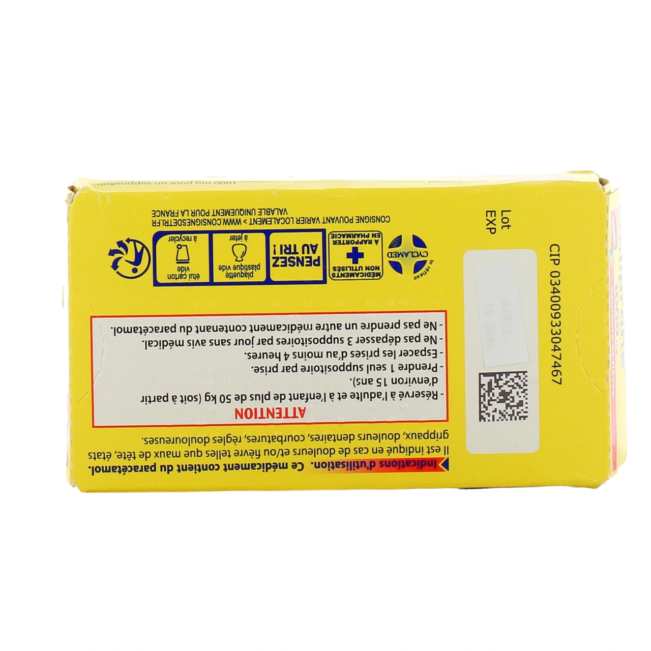 Doliprane Suppositoire - Vue 3