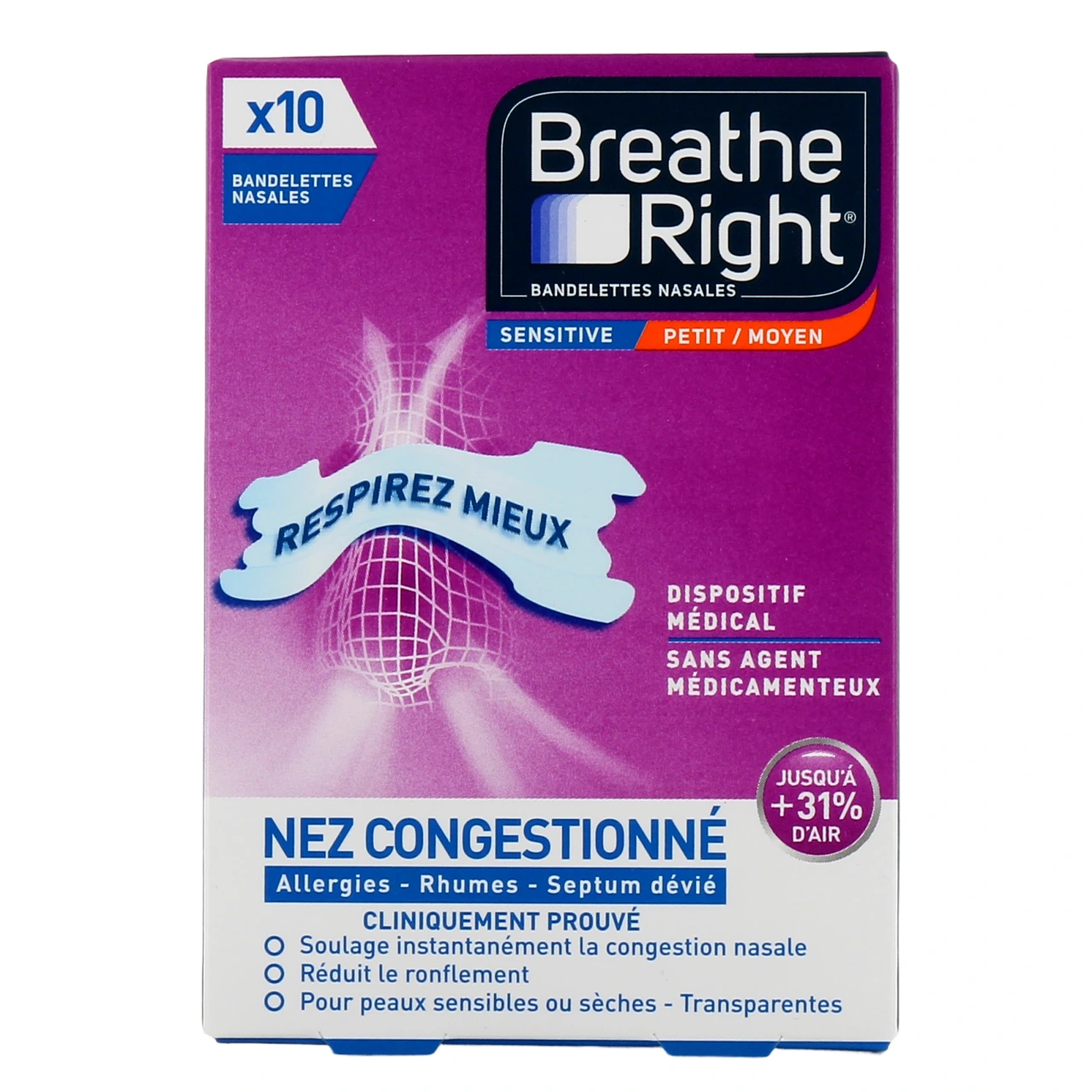 Breathe Right Bandelettes nasales - Vue 26