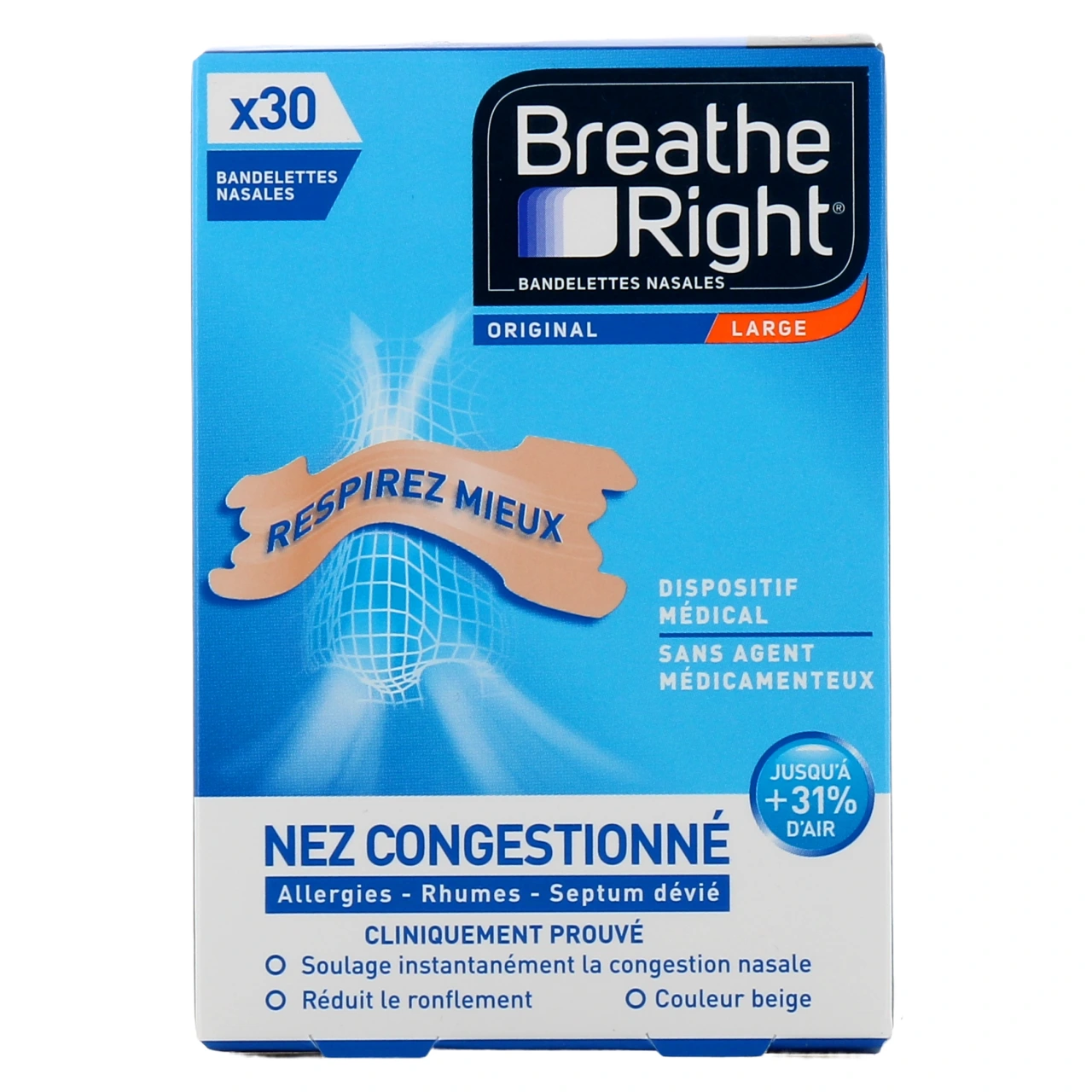 Breathe Right Bandelettes nasales - Vue 4