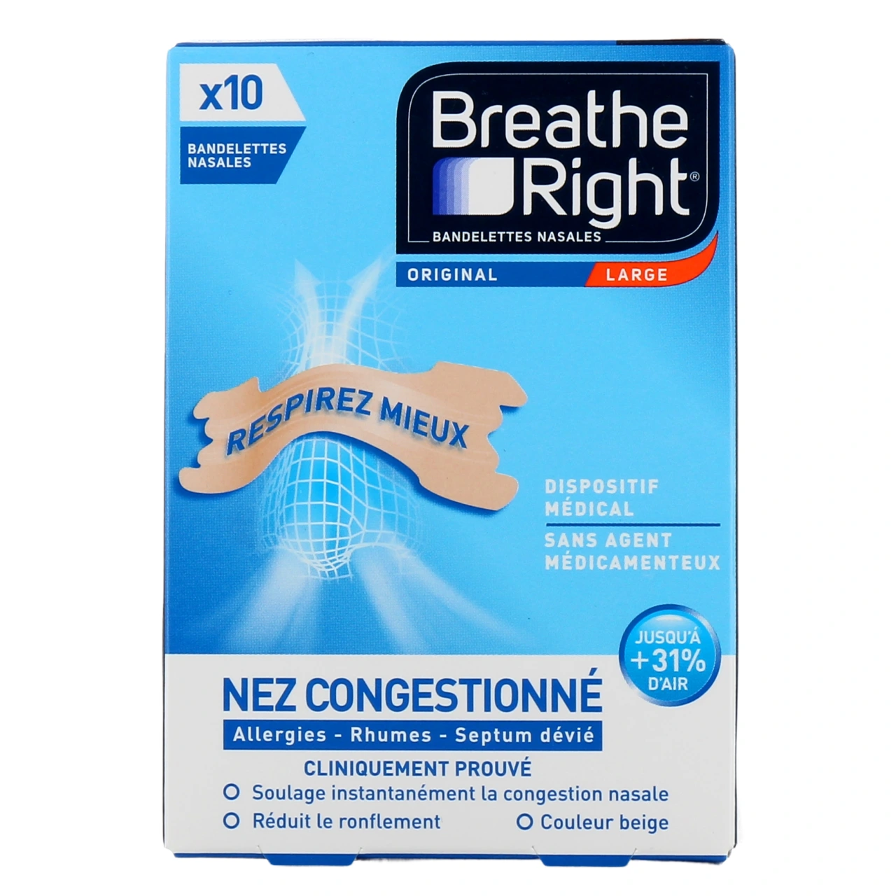 Breathe Right Bandelettes nasales - Vue 14