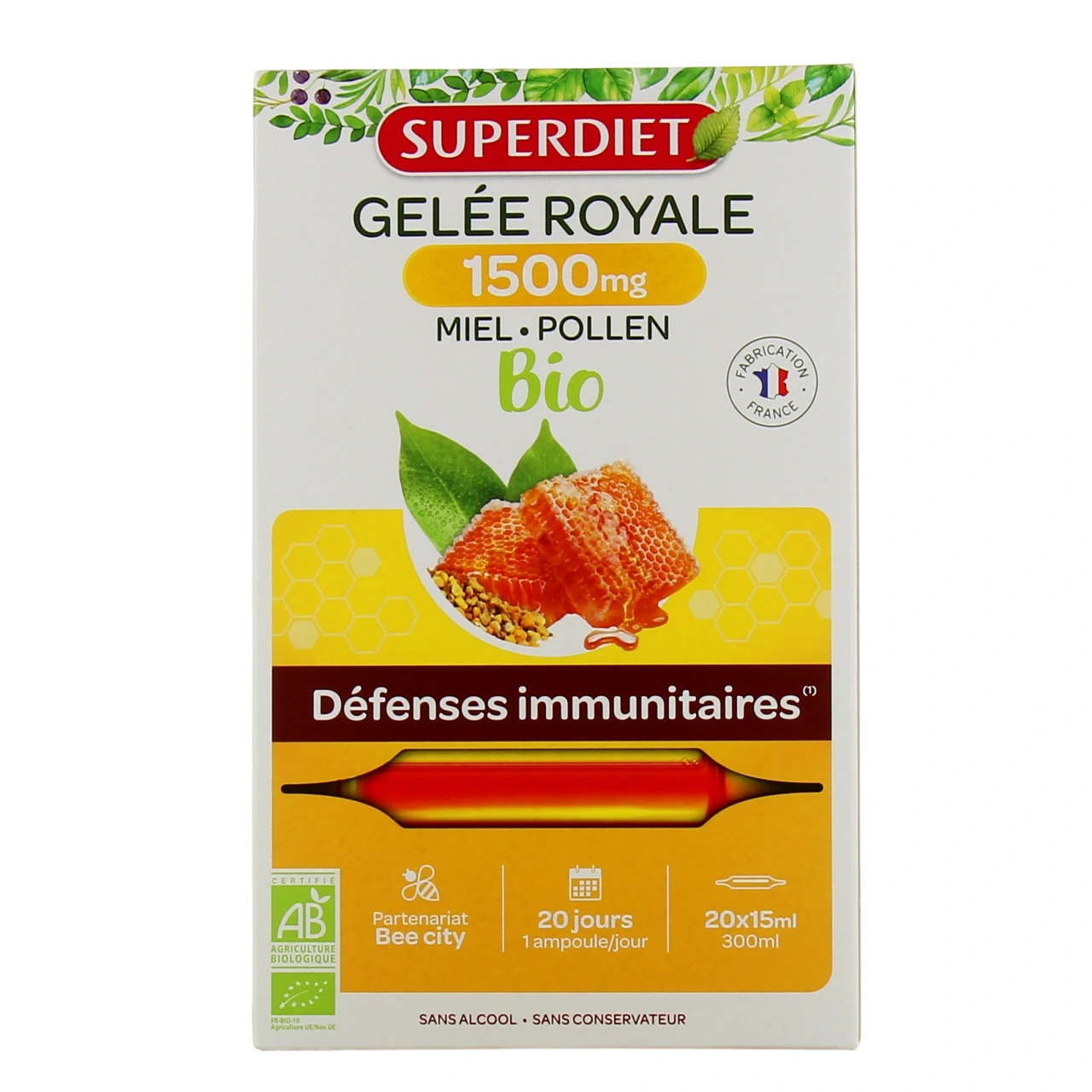 Super Diet Gelée Royale 1500 mg Miel Pollen Bio - Vue 2