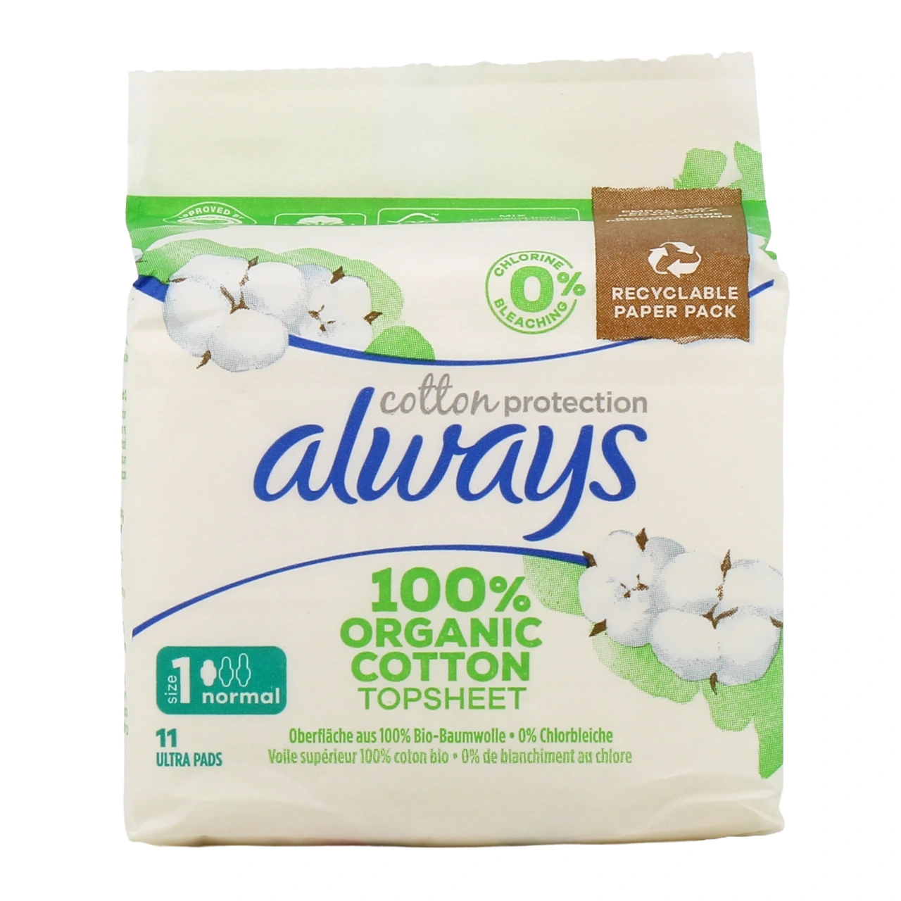Always Cotton Protection Serviettes Hygiéniques Bio - Vue 3