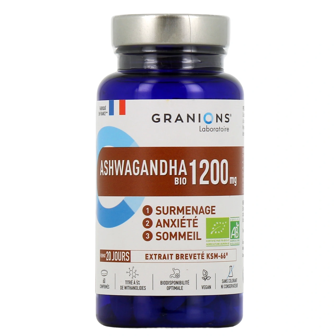Granions Ashwagandha Bio 1200 mg - Vue 2