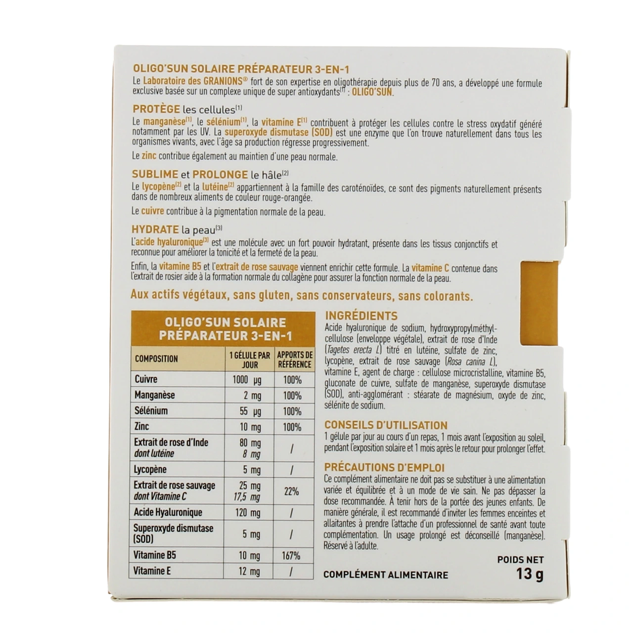 Granions Oligo'Sun Préparateur Solaire 3 en 1 - Vue 3