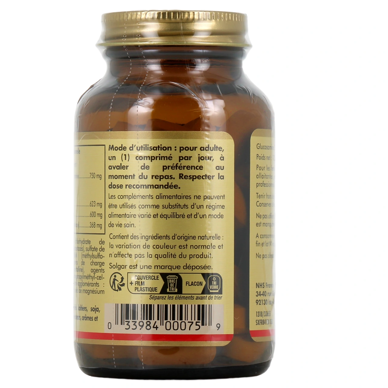 Solgar Extra Concentré Glucosamine Chondroïtine MSM - Vue 3