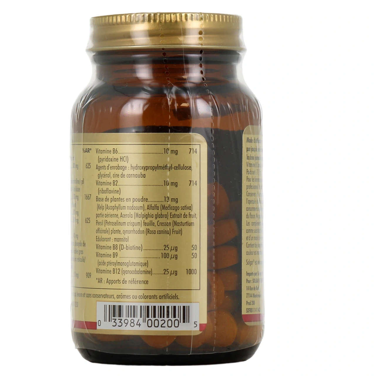 Solgar Vitamine B Complexe Avec Vitamine C - Vue 3