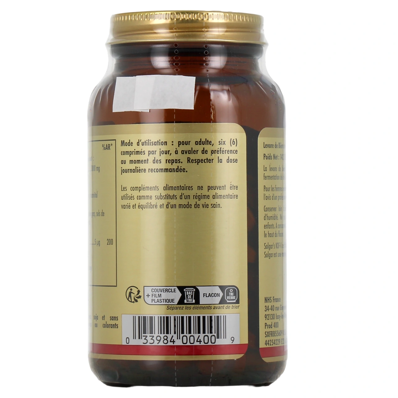 Solgar Levure de Bière et Vitamine B12 - Vue 3