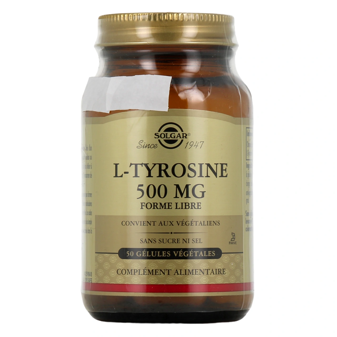 Solgar L-Tyrosine 500mg - Vue 2