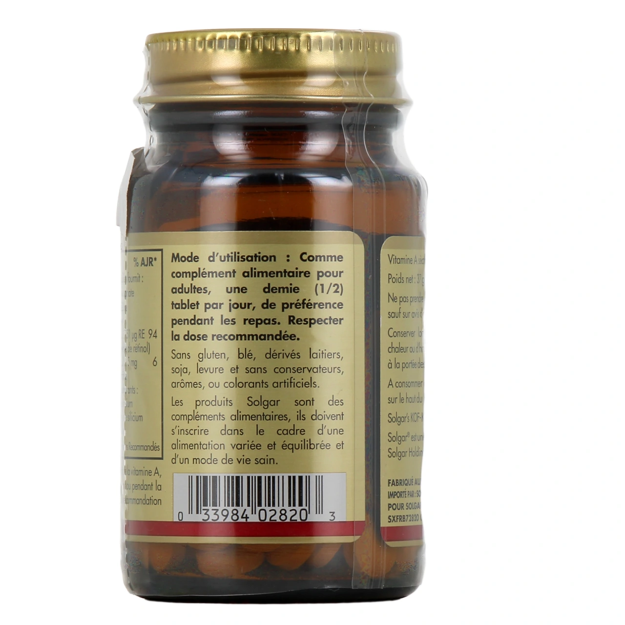 Solgar Vitamine A sèche - Vue 3