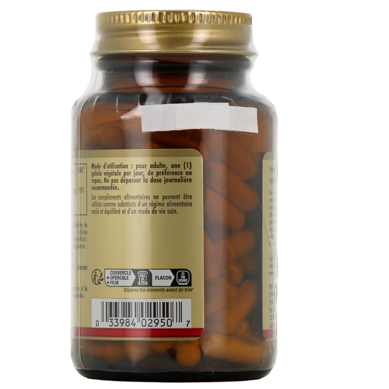 Solgar Vitamine B1 (Thiamine) 100mg - Vue 3