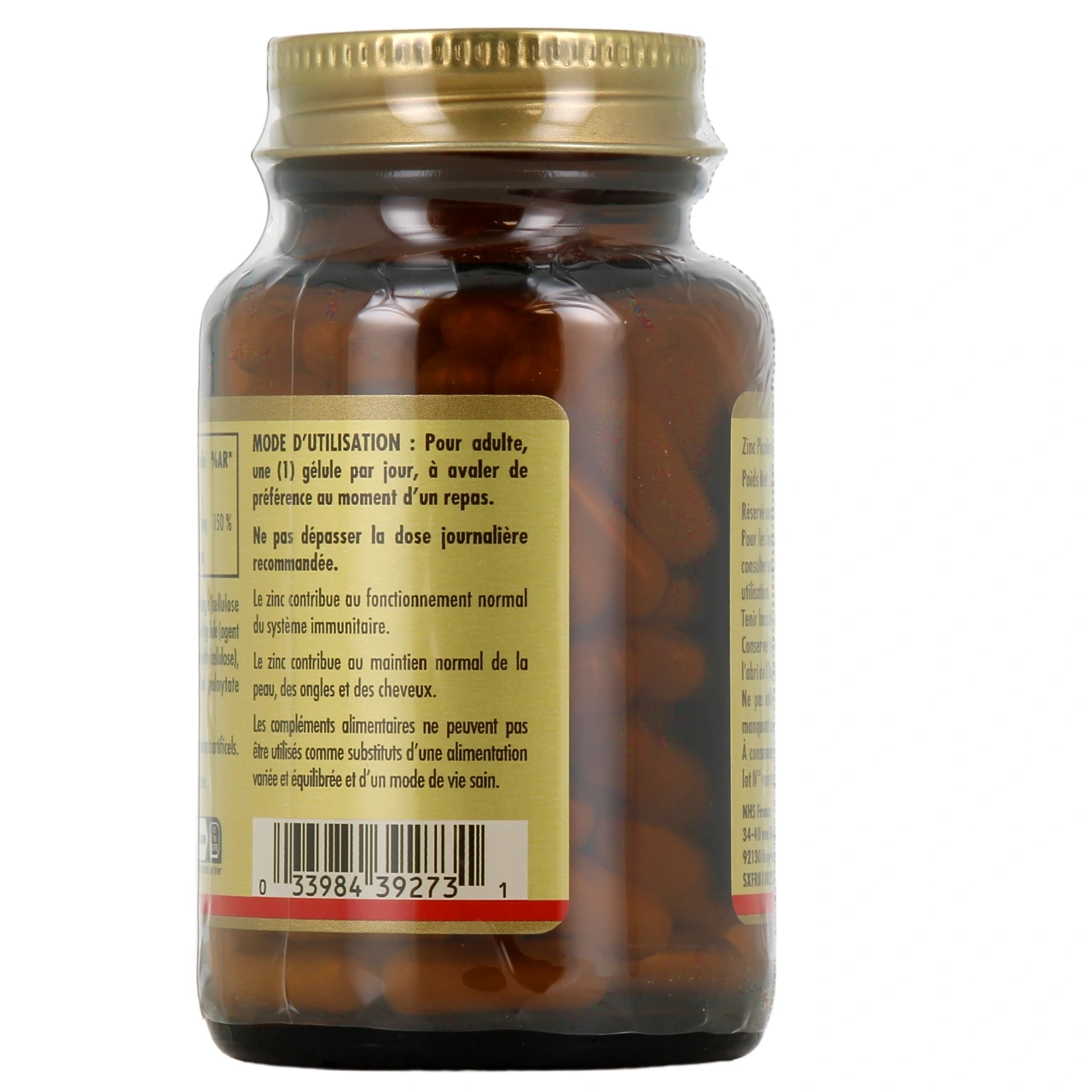 Solgar Zinc Picolinate - Vue 4