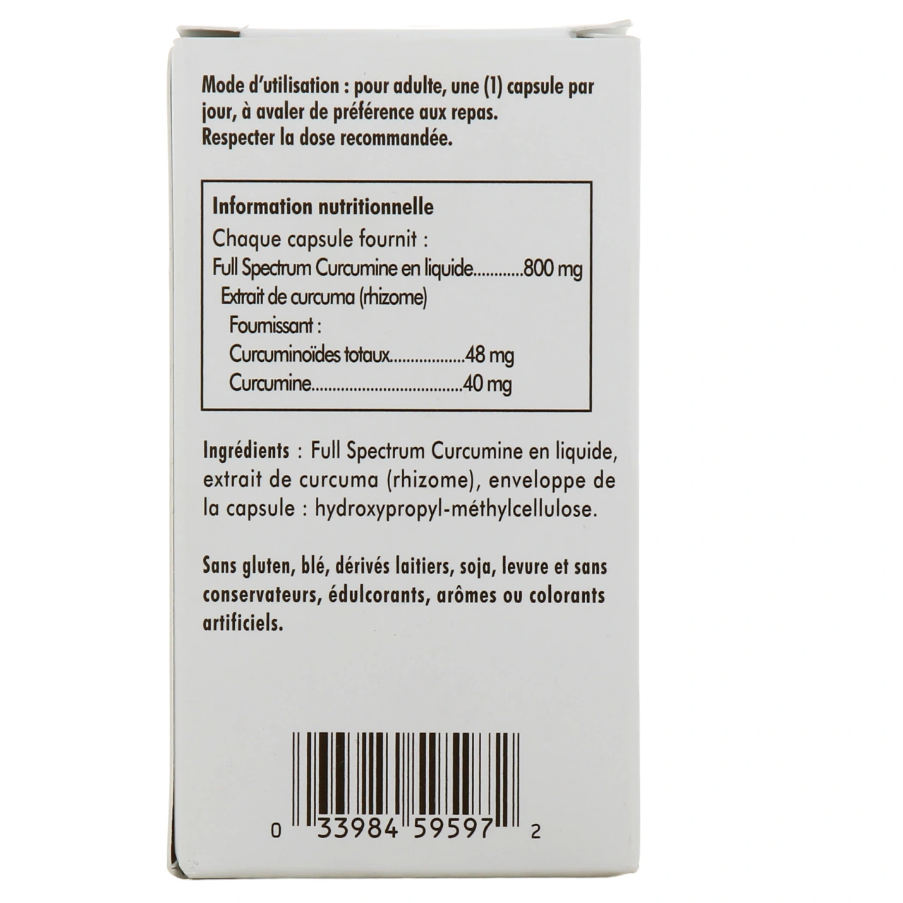 Solgar Curcumine Full Spectrum - Vue 3