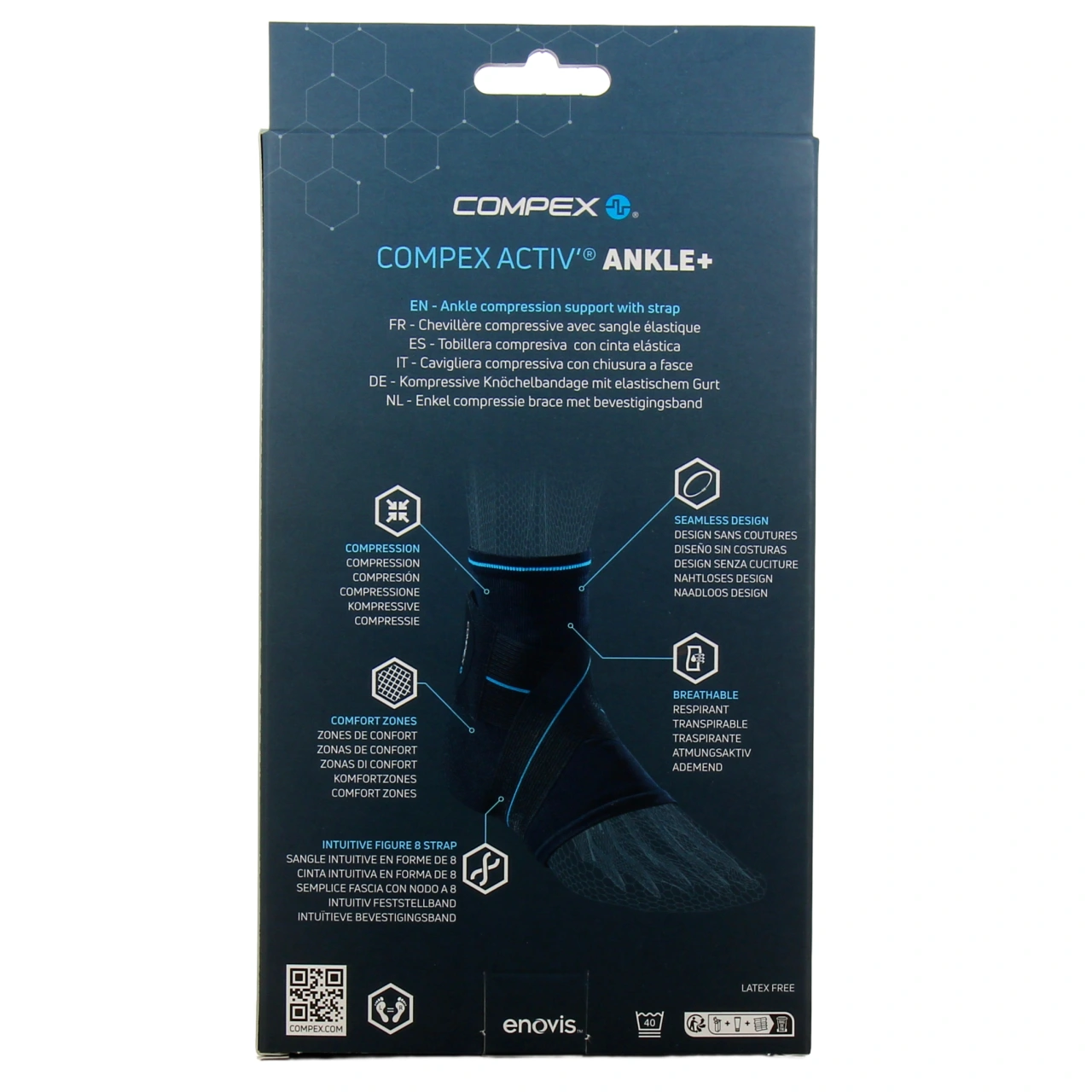 Compex Activ' Ankle+ Chevillère avec Sangles - Vue 3