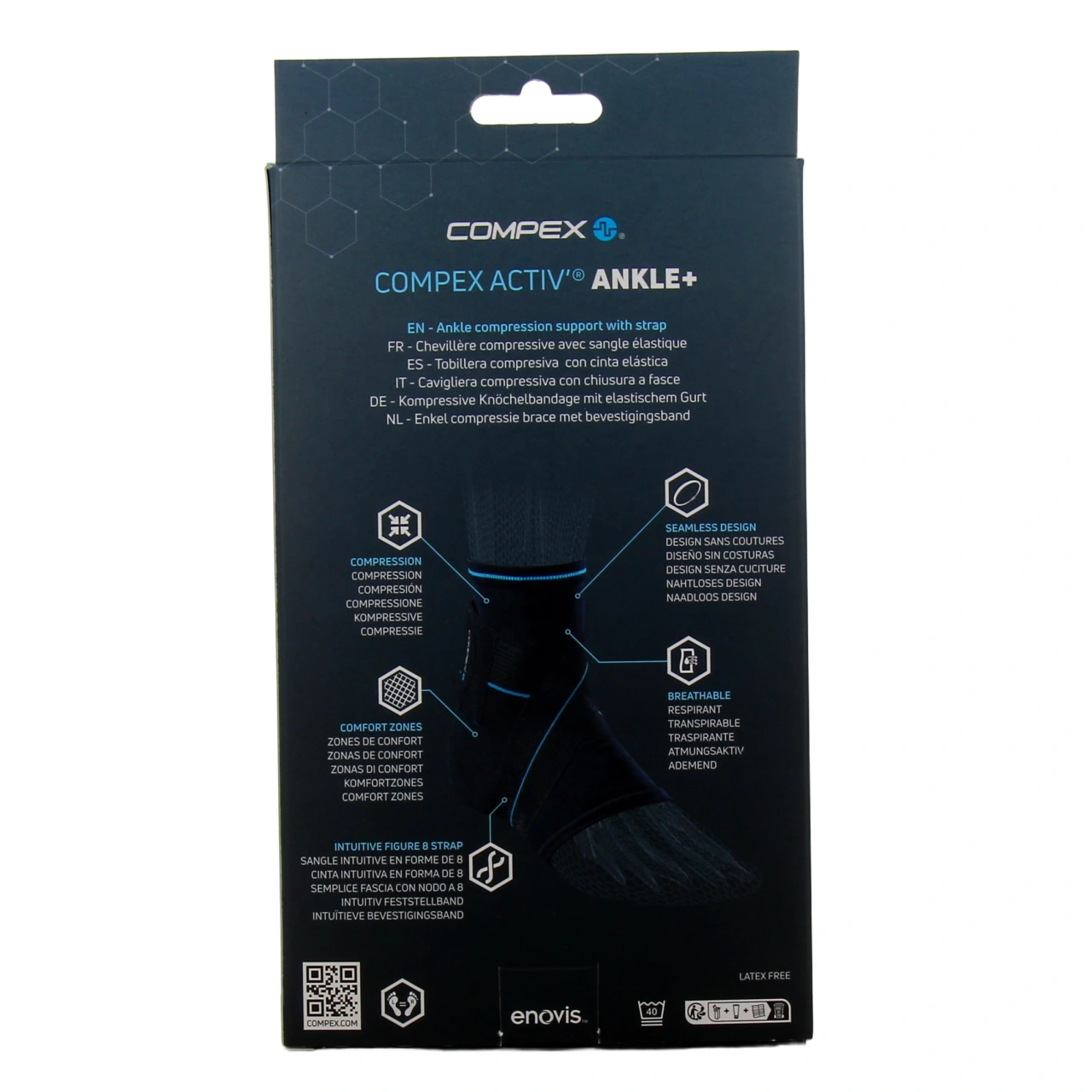 Compex Activ' Ankle+ Chevillère avec Sangles - Vue 6