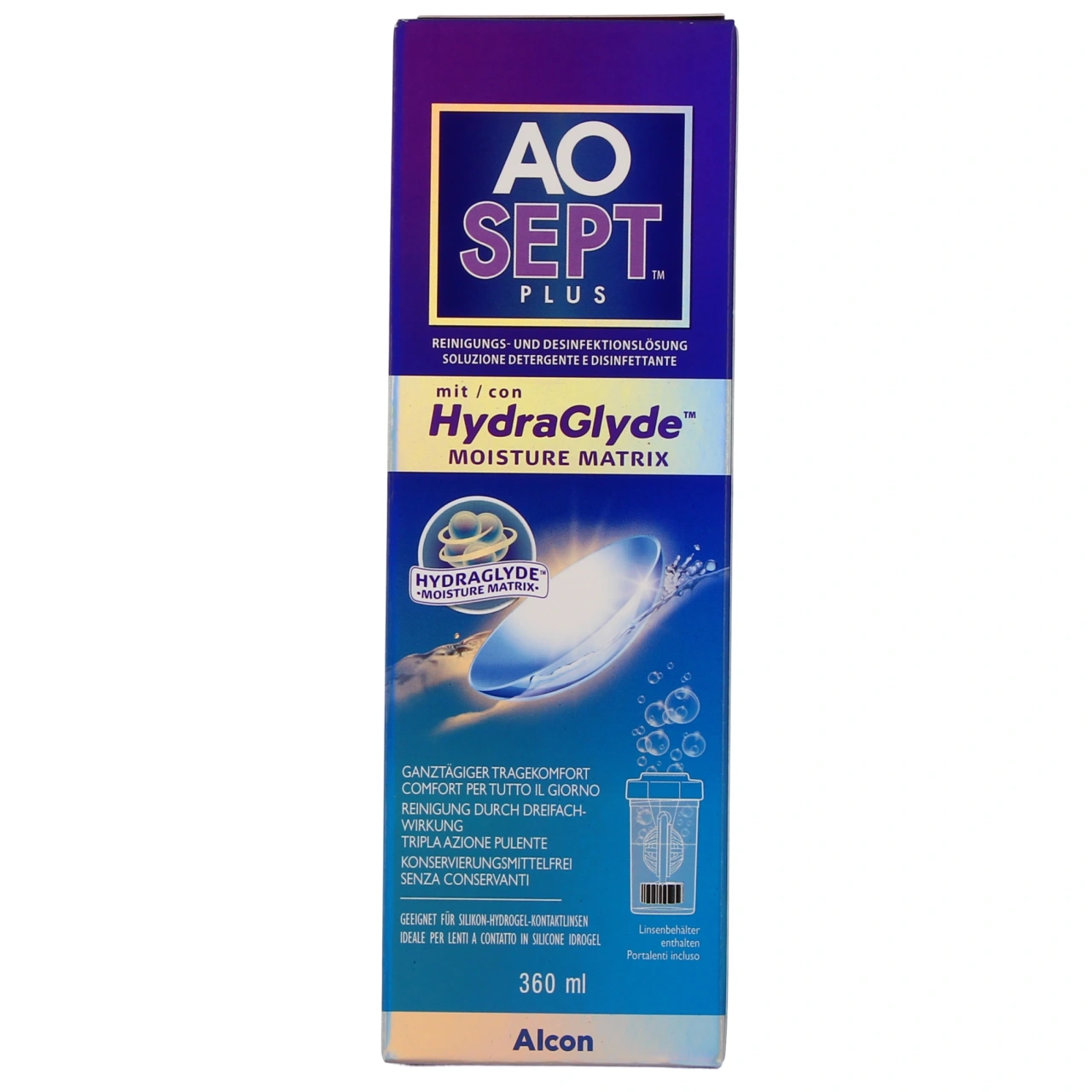 Aosept Plus Hydraglyde Solution Lentilles - Vue 5