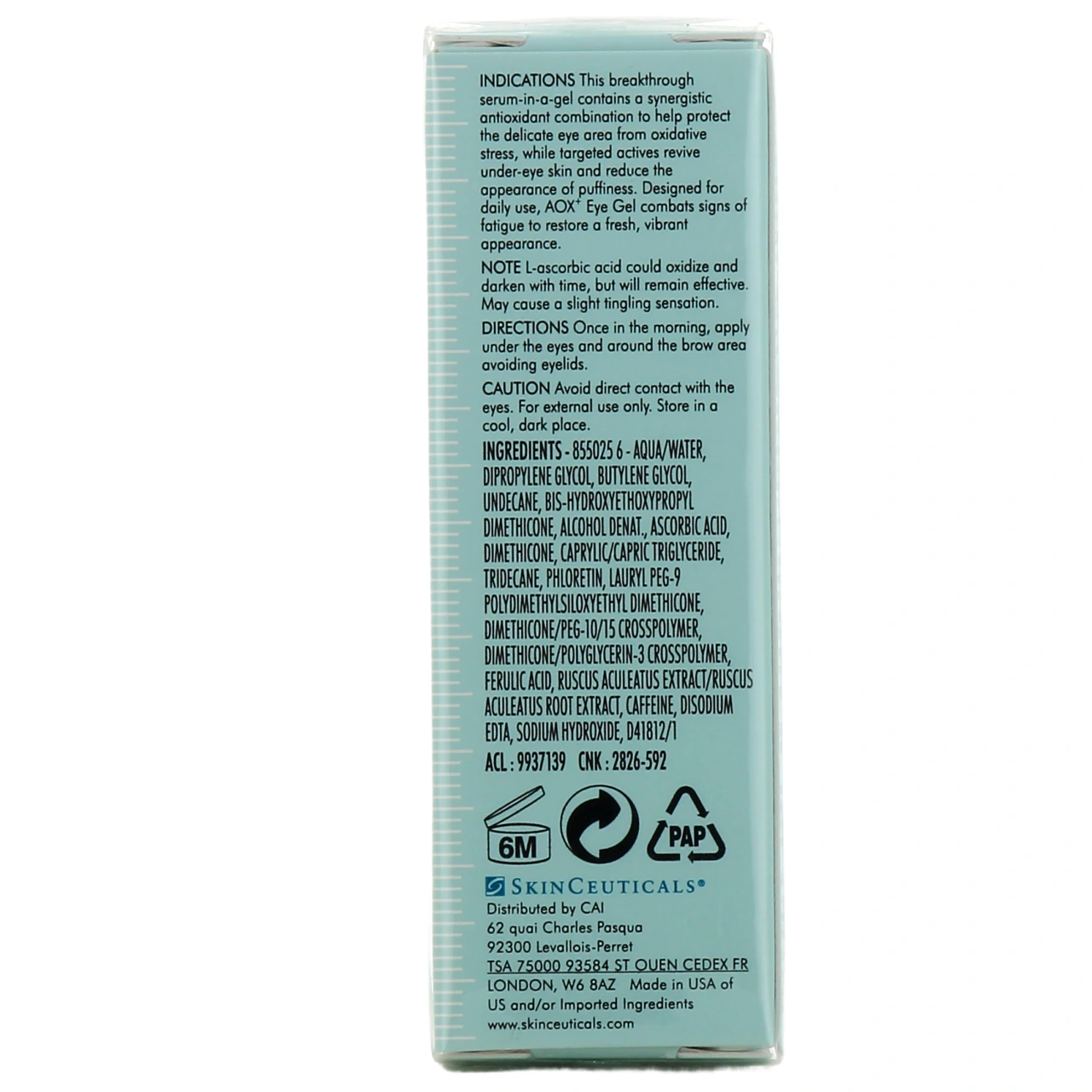 SkinCeuticals AOX+ Eye Gel Antioxydant - Vue 3