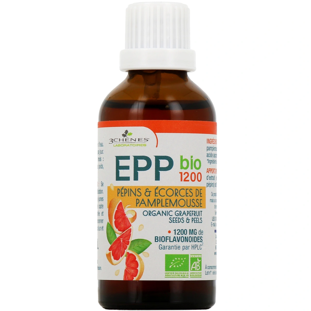 3 Chênes EPP 1200 Bio Extraits de pépins de pamplemousse - 3 Chênes