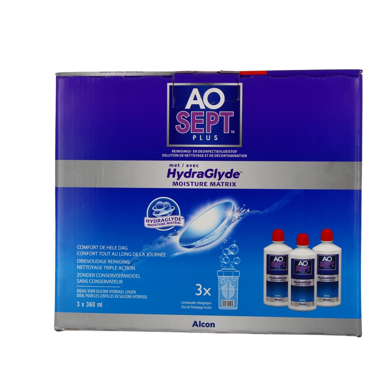Aosept Plus Hydraglyde Solution Lentilles - Vue 6