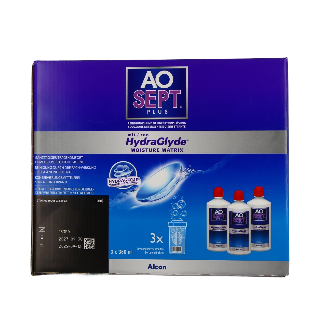 Aosept Plus Hydraglyde Solution Lentilles - Vue 2