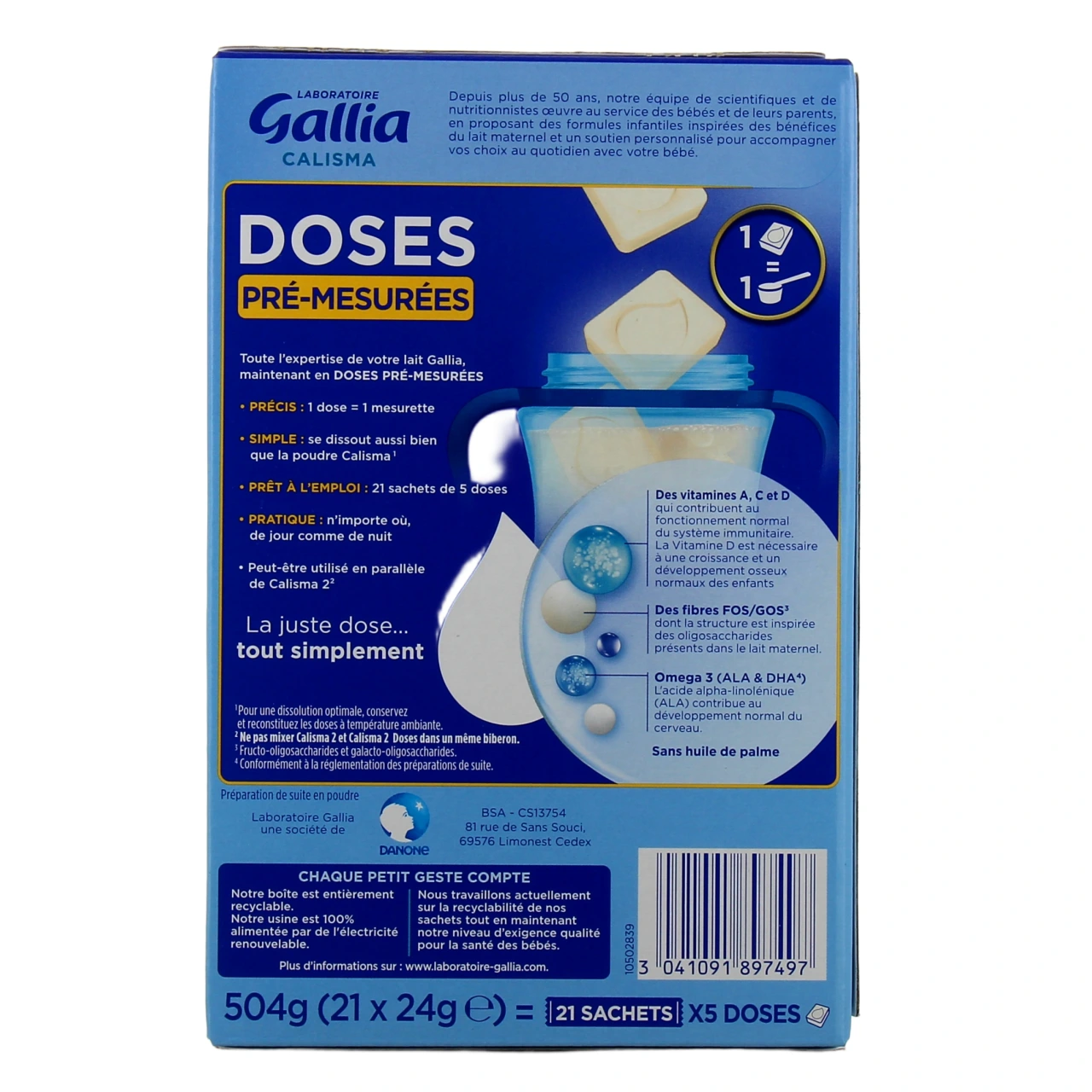 Gallia Calisma 2 Lait 2ème âge - Vue 8
