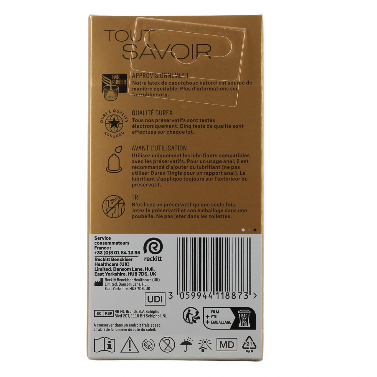 Durex Nude Extra Large Préservatifs XL - Vue 3