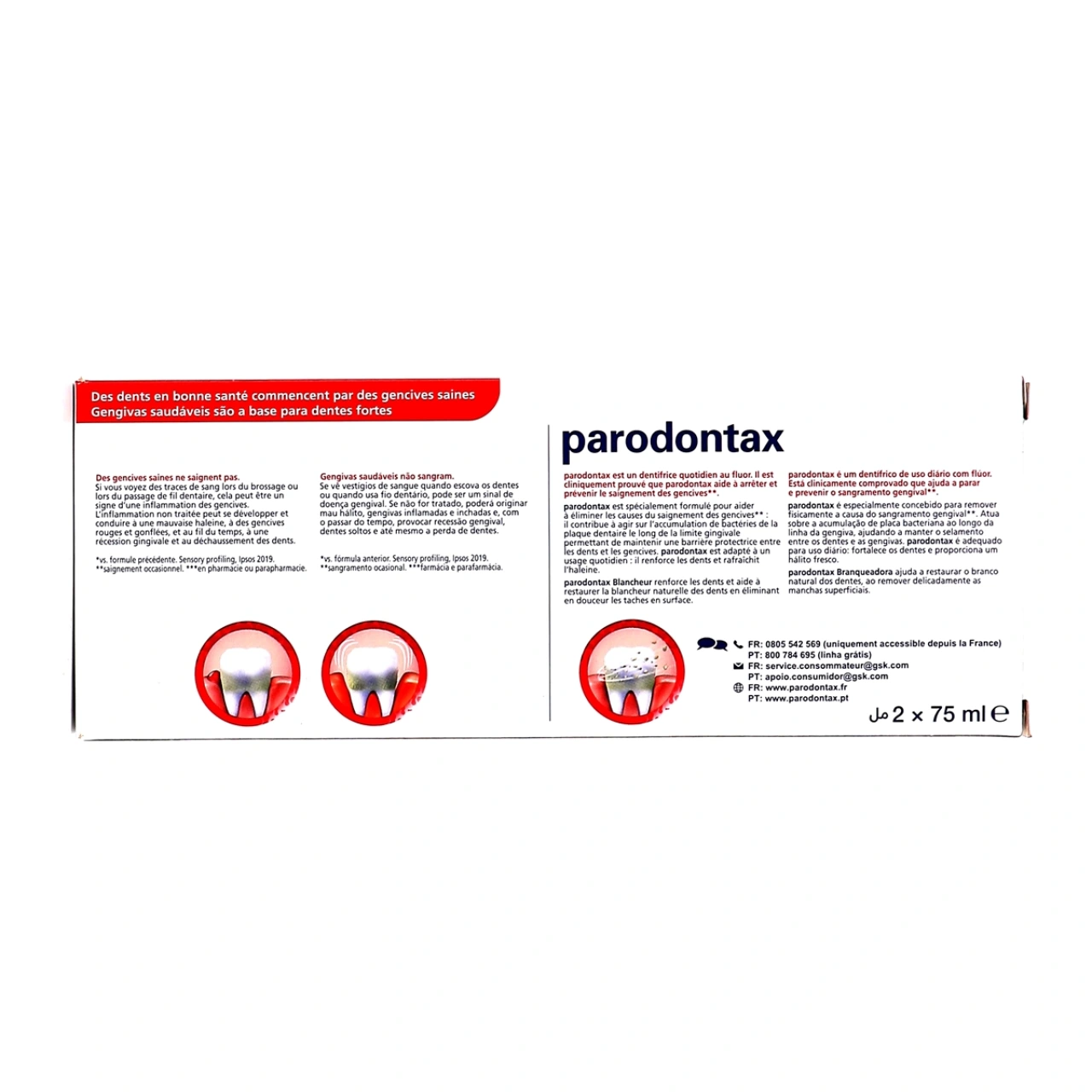Parodontax Dentifrice Blancheur - Vue 2