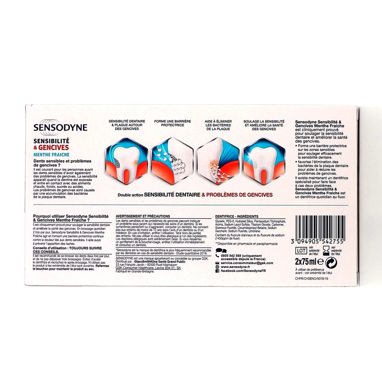 Sensodyne Dentifrice Sensibilité & Gencives - Vue 8