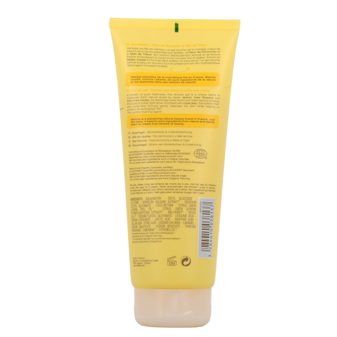 Melvita Fleur de citronnier et miel de tilleul Gel douche - Vue 3