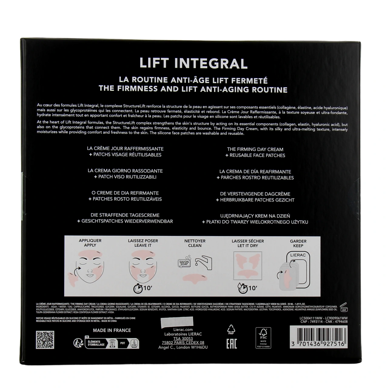 Lierac Lift Integral Coffret Anti-âge Crème de Jour + Patchs Visage Réutilisables - Vue 3