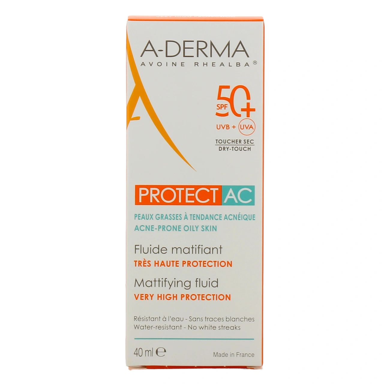 A-Derma Protect AC Fluide Solaire Matifiant SPF 50+ - Vue 2